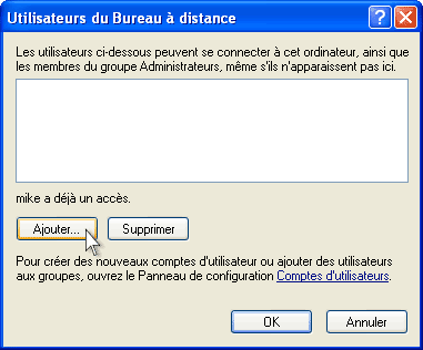 Autoriser les utilisateurs distants à se connecter