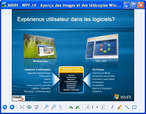 Fichier converti tel qu'il se présente dans Windows Picture ou Fax Viewer.